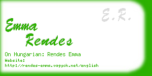 emma rendes business card